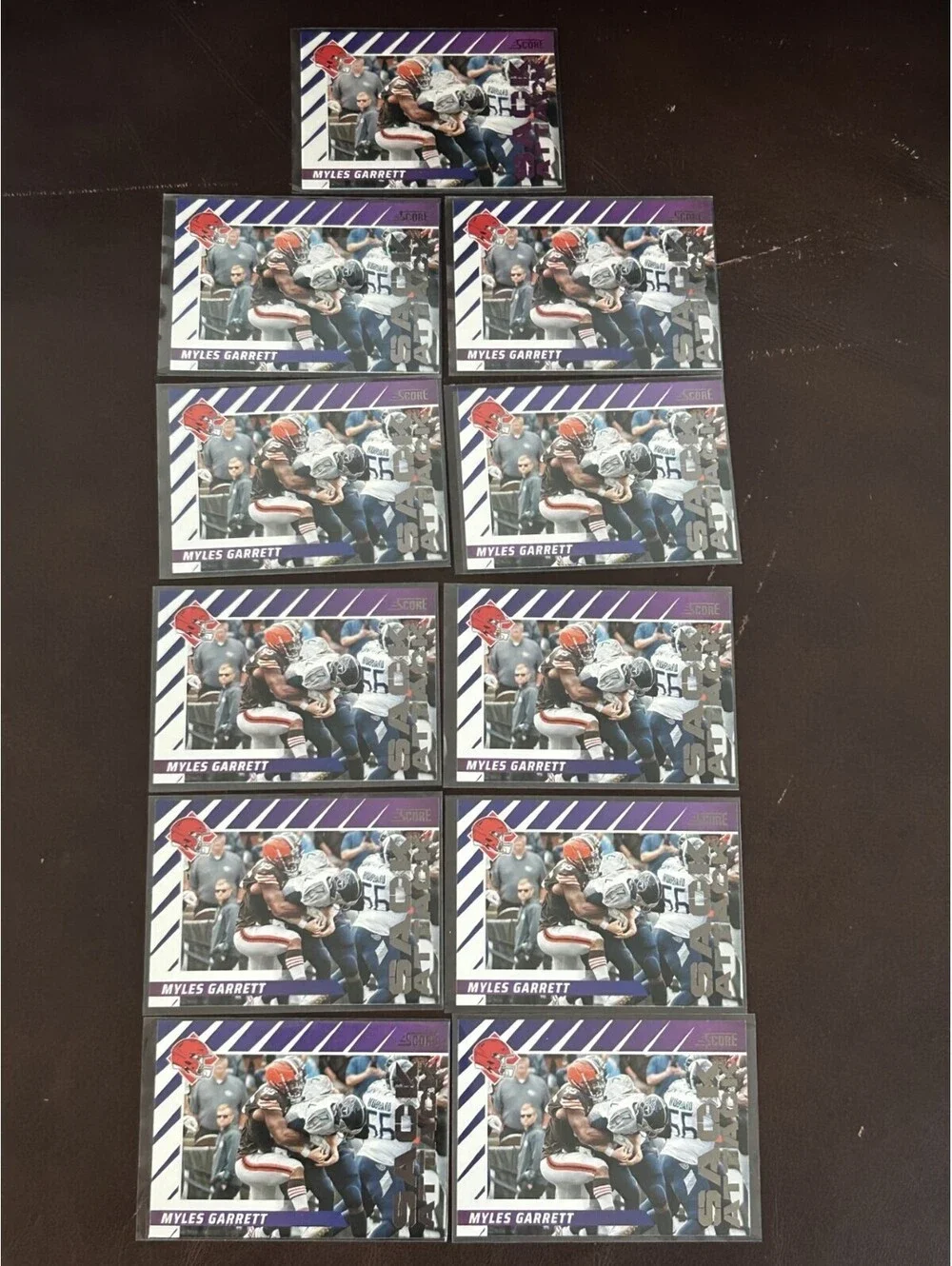 MYLES GARRETT PANINI COLLECTION 2024 SCORE SACK ATTACK PURPLE INSERT + 11 NM LOT